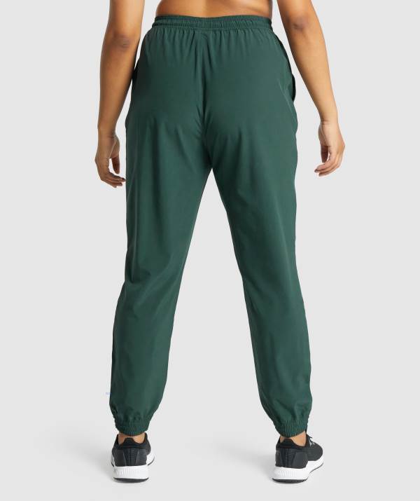 Damske Joggers Gymshark Training Woven Tmavo Zelene | DR3856129